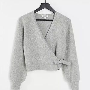 & Other Stories Gray Wrap Cardigan